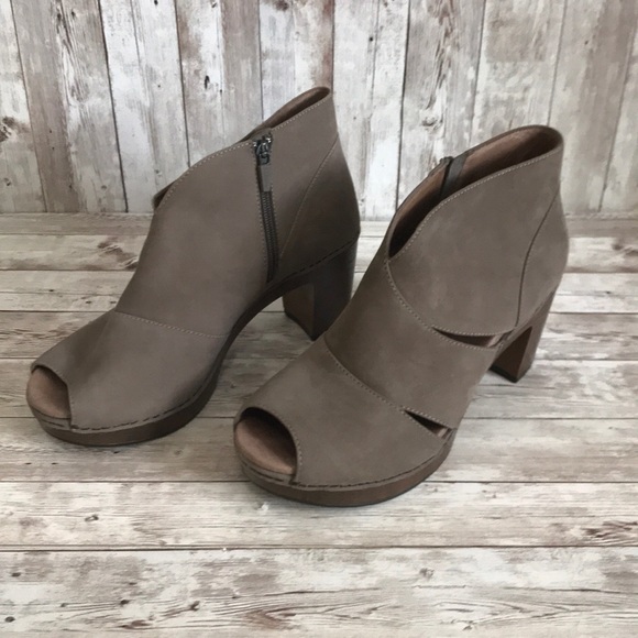 dansko peep toe bootie